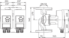 Wilo Yonos MAXO-D 50/0,5-16 Frekans Konvertörlü Sirkülasyon Pompası 16,4 mss 39 m³/h