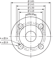 Wilo Yonos MAXO-D 65/0,5-12 Frekans Konvertörlü Sirkülasyon Pompası 11,5 mss 43 m³/h