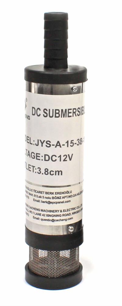 12 Volt Mazot Yağ Aktarma Pompası,  Dc Mini Dalgıç Pompa Süzgeçli 38 mm Dış Çap