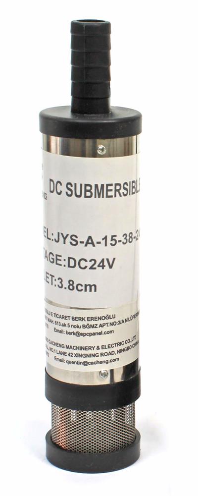 24 Volt Mazot Yağ Aktarma Pompası,  Dc Mini Dalgıç Pompa Süzgeçli 38 mm Dış Çap