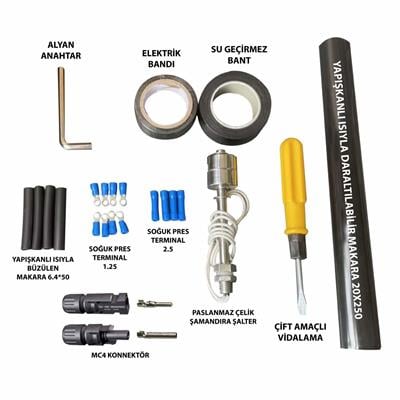 24/48 Volt DC Solar Fırçasız/İnvertörlü Güneş Paneli Hidroforu 3 Kat 3 Daire 24 Litre Tank