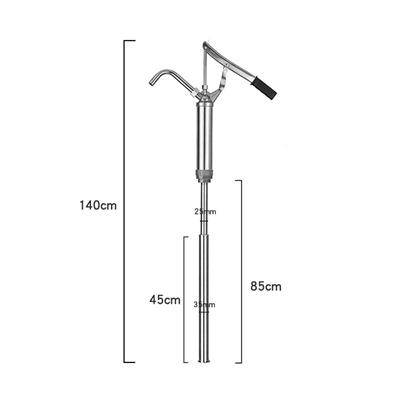 Paslanmaz Manuel Varil Pompası 20lt/dk, Mazot Yağ Pompası