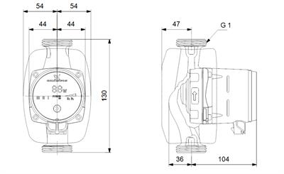 Grundfos ALPHA1 15-60(130 mm) 25-40.000 Kazan İçin Frekans Konvertörlü Sirkülasyon Pompası 6mss 3.4m³/h