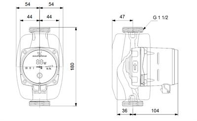 Grundfos ALPHA1 25-60(180 mm) 25-40.000 Kazan İçin Frekans Konvertörlü Sirkülasyon Pompası 6mss 3.4m³/h