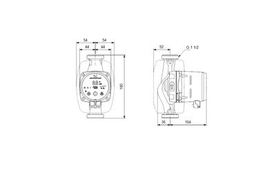 Grundfos ALPHA2 25-40(180 mm) 18-25.000 Kazan İçin Frekans Konvertörlü Sirkülasyon Pompası 4mss 2.6m³/h