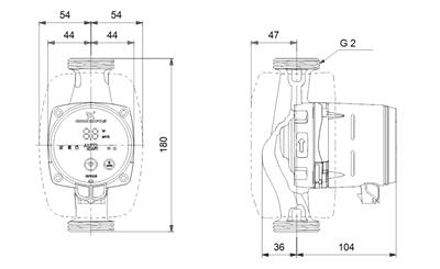 Grundfos ALPHA3 32-60(180 mm) 25-40.000 Kazan İçin Frekans Konvertörlü Sirkülasyon Pompası 6mss 3.4m³/h