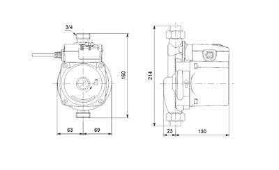 Grundfos UPA 15-90 Sıcak Su Mini Hidrofor 0.9 Bar 1.7 m³/h