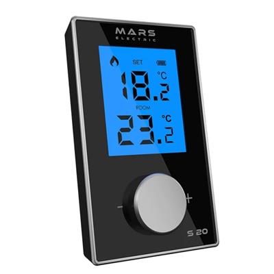 Mars S20 Kablosuz Dijital Oda Termostatı Yüksek Hassasiyetli Siyah