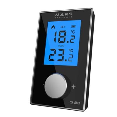 Mars S20X Kablolu Dijital Oda Termostatı Yüksek Hassasiyetli Siyah