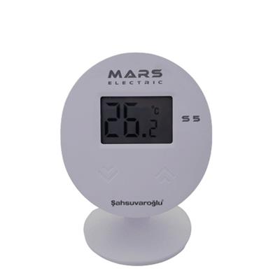 Mars S5 Kablosuz Dijital Oda Termostatı Yüksek Hassasiyetli Beyaz