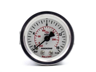 Pakkens 0-16 Bar 63 mm Arkadan Bağlantılı Panotipi Kuru Manometre G 1/4 inç