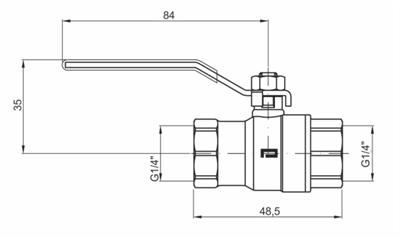 Pakkens 1.1/4 Küresel Vana Dişi / Dişi