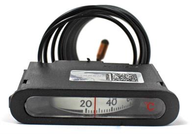 Pakkens 62x12 mm 0/+120 °C Arkadan Bağlantılı Gazlı Termometre 1mt Kapiler Boyu