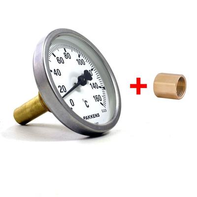 Pakkens Termometre Manşonlu 63 Çap 160 Derece Göstergeli 5 cm Bağlantılı