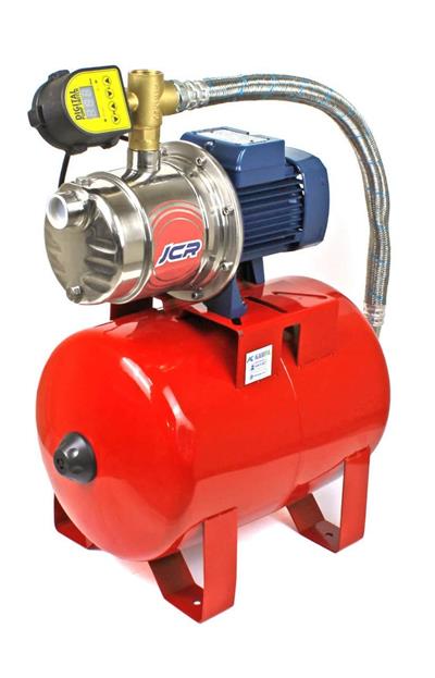 Pedrollo JCRm 1A Dijital Paslanmaz Jet Hidrofor 2 Kat 4 Daire 24 Litre Tanklı