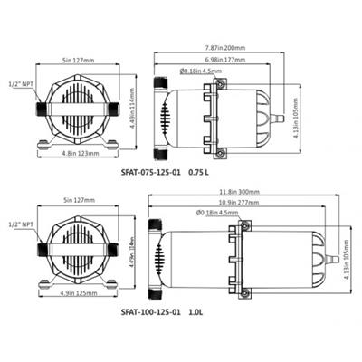 Seaflo 0.75 Litre Basınç Tankı Akümülatör Genleşme Tankı
