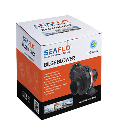 Seaflo SFBB1-130-01 12 Volt 75 mm Blower, Tekne ve Yat Tipi Salyangoz Fan Aspiratör 130cfm