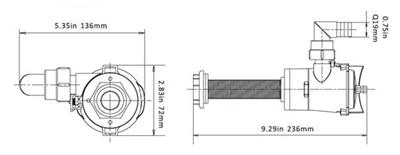Seaflo SFBP1-G800-04 Dikey Livar Dalgıç Pompa 12 Volt 800 Gph