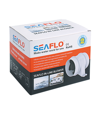 Seaflo SFIB1-235-04 12 Volt 100 mm Blower, Tekne ve Yat Kanal Tipi Fan Aspiratör 235cfm