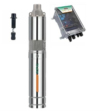 Taifu 24 Volt 250 Watt Dc Solar Güneş Enerjili Dalgıç Pompa 65mss 1.5m³/h - Harici Sürücü - Fırçasız