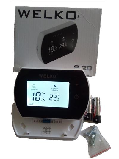 Welko W20 KABLOLU Oda Termostatı - Dijital Gösterge Dokunmatik Ekran