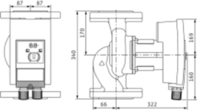 Wilo Yonos MAXO 50/0,5-16 Frekans Konvertörlü Sirkülasyon Pompası 16,5 mss 48,1 m³/h