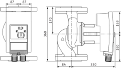 Wilo Yonos MAXO 80/0,5-12 Frekans Konvertörlü Sirkülasyon Pompası 13,5 mss  64 m³/h