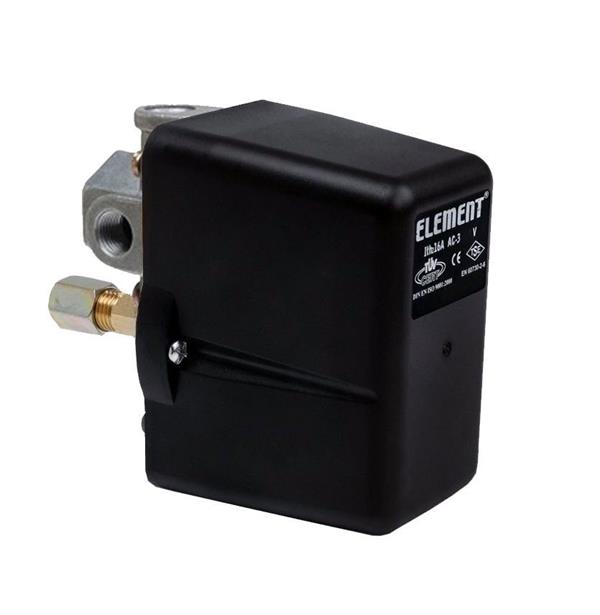Element - Element Kompresör Basınç Şalteri 3-11 Bar Tahliyeli Üç Yollu Trifaze 1/2 Bağlantılı