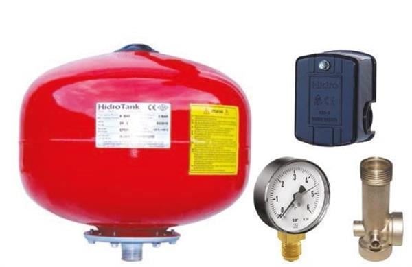 Hidrotank - Hidrotank 24 Litre Küre Hidrofor Kiti, Hidrofor Bağlantı Takımı