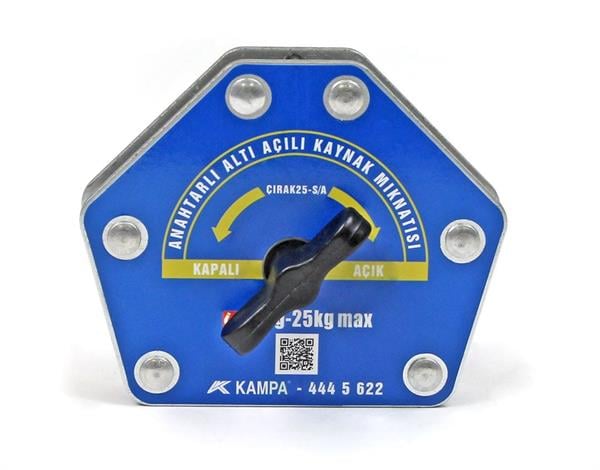 Kampa - Çırak-25M/A Manyetik Kaynak Gönyesi On-Off Anahtarlı 6 Açılı, 15-25 Kg Kaynak Tutucu Mıknatıs