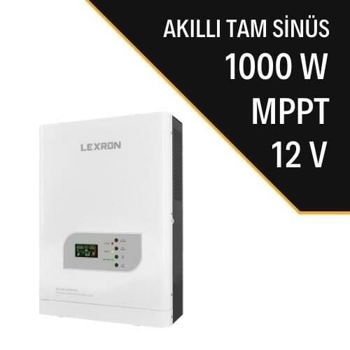 Lexron - LEXRON 1kw MPPT 12V Solar Güneş Enerji İnverteri, Akıllı İnverter