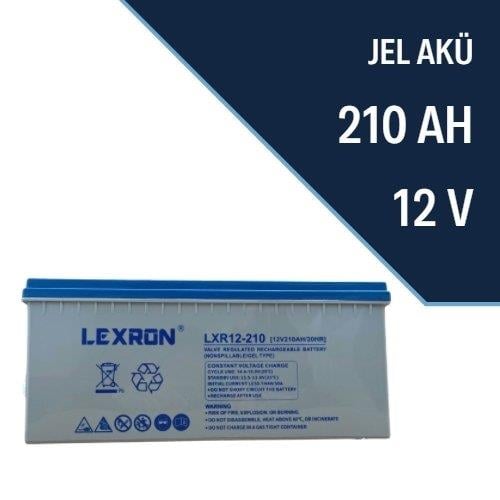 Lexron - LEXRON 210 AH Jel Akü, Güneş Enerji Aküsü, Solar Jel Akü