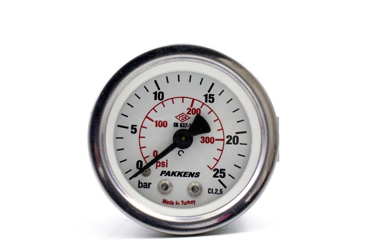 Pakkens - Pakkens 0-25 Bar 63 mm Arkadan Bağlantılı Panotipi Kuru Manometre G 1/4 inç