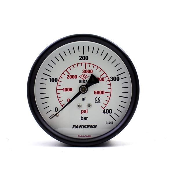 Pakkens - Pakkens 0-400 Bar 100 mm Arkadan Bağlantılı Kuru Manometre G 1/4 inç