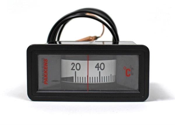 Pakkens - Pakkens 58x25 mm 0/+120 °C Arkadan Bağlantılı Gazlı Termometre 1mt Kapiler Boyu