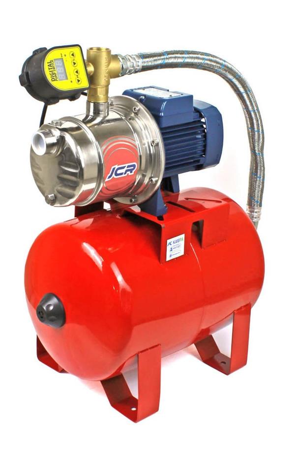 Pedrollo Pompa - Pedrollo JCRm 1A Dijital Paslanmaz Jet Hidrofor 2 Kat 4 Daire 24 Litre Tanklı