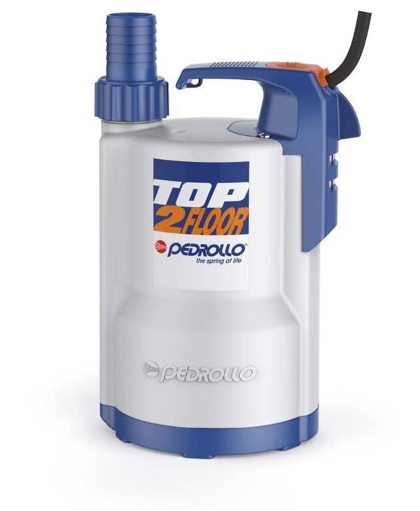 Pedrollo Pompa - Pedrollo TOP2 FLOOR Sıfırdan Emişli Plastik Gövdeli Drenaj Dalgıç Pompa 9 mss 9.6 m³/h