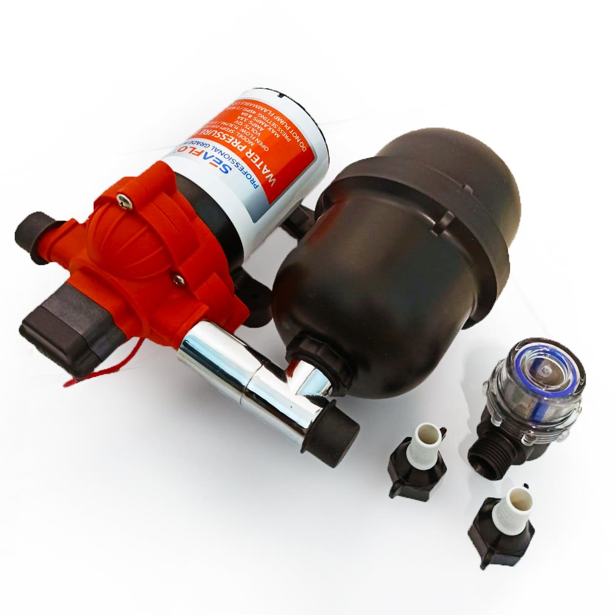 Seaflo - Seaflo 24 Volt 2 Lt Tanklı Otomatik Hidrofor, 11.3Lt 3.1Bar Tekne, Karavan Hidroforu