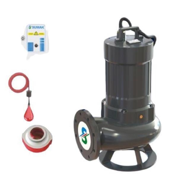 Sumak Pompa - Sumak SDTV 75/4 Foseptik Dalgıç Pompa Trifaze 380V 7.5 Hp