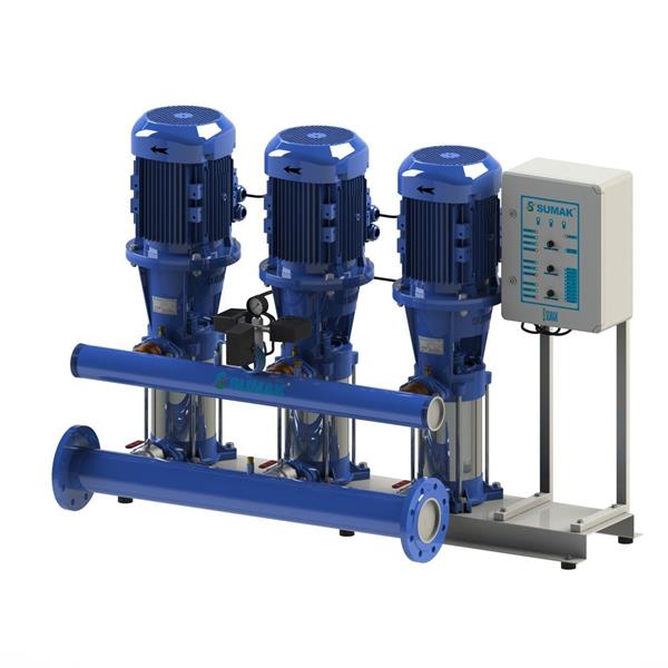 Sumak Pompa - Sumak SHT 24 C 750/6 Düşey Milli Kademeli Üç Pompalı Hidrofor