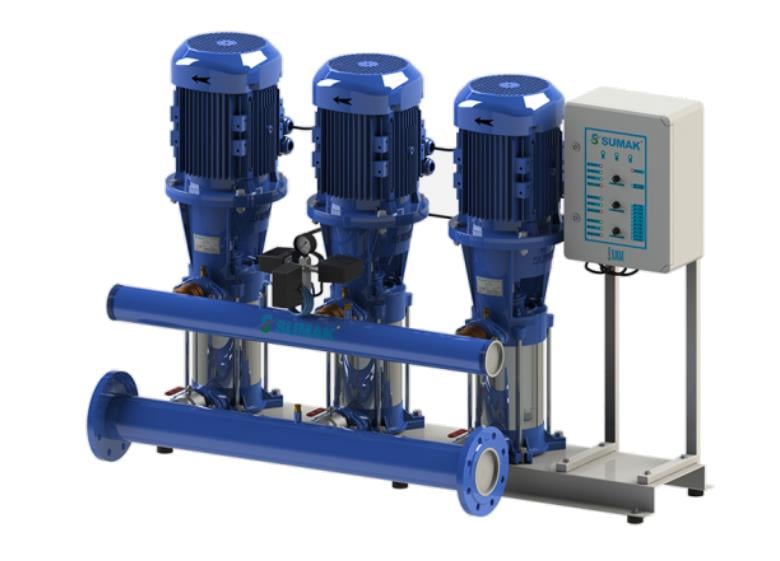 Sumak Pompa - Sumak SHT 34 C 1000/5 Düşey Milli Kademeli Hidrofor