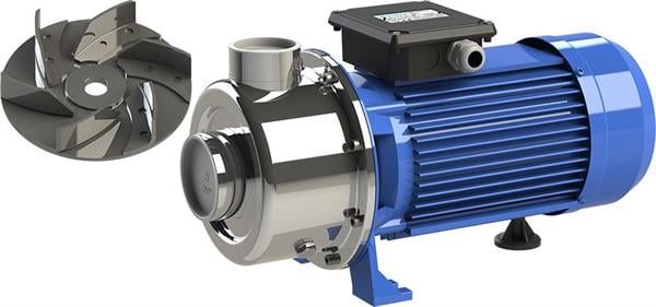 Sumak Pompa - Sumak SMİNOX/A-400/2T Paslanmaz Santrifüj Pompa Açık Fanlı Trifaze (380 V) 4 Hp