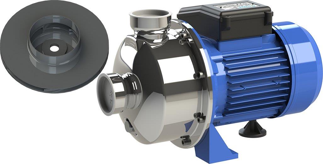 Sumak Pompa - Sumak SMINOX/K-100-S Sıcak Su Paslanmaz Santrifüj Pompa Kapalı Fan 90°C Monofaze (220V) 1HP