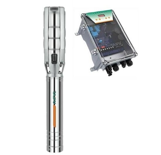 Taifu - Taifu 110 Volt 1100 Watt Dc Solar Güneş Enerjili Dalgıç Pompa 22mss 28m³/h - Harici Sürücü - Fırçasız