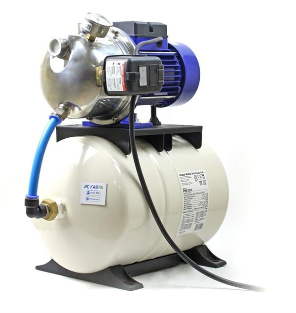 Water Sound - 24 Volt DC Solar Güneş Paneli Hidroforu 3 Kat 3 Daire 20 Litre Tank