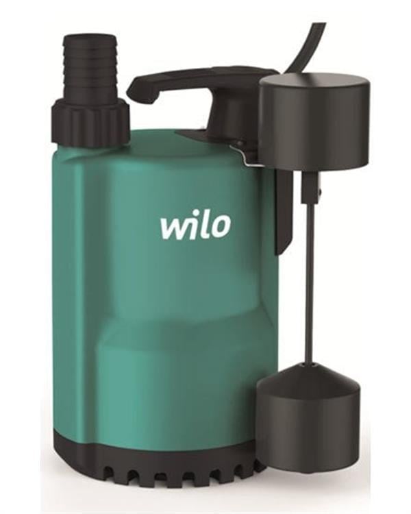 Wilo - Wilo Drain Compact Gizli Flatörlü Az Kirli Su Drenaj Dalgıç Pompa 5 Mt. Kablolu 8 mss 13 m³/h 220 Volt