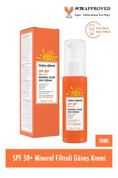 Güneş Kremi | SPF 50+ %100 Mineral Filtre Güneş Kremi 50 ML