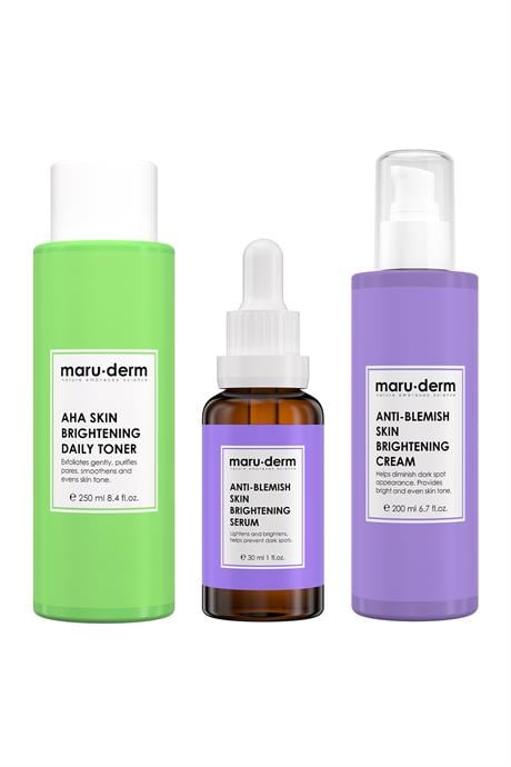 Maruderm 3'lü Cilt Bakım Seti - Leke Karşıtı Tonik, Krem, Serum (250 Ml, 200 Ml, 30 Ml)