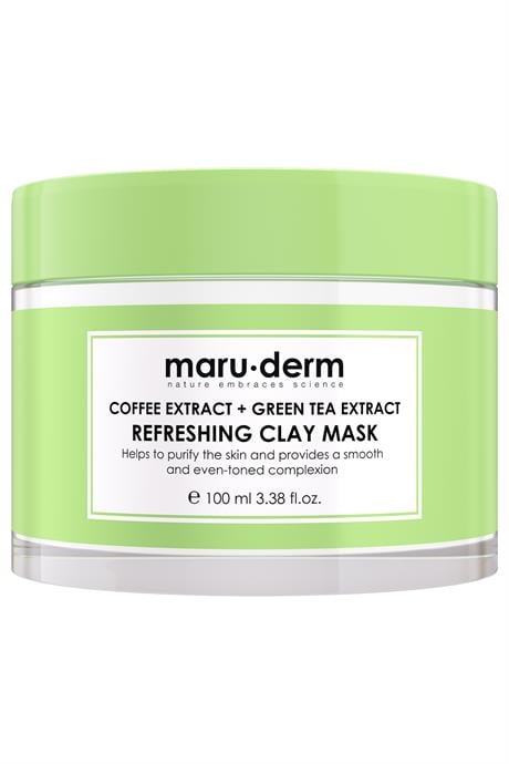 Kil Maskesi | Kahve Özü + Yeşil Çay Özü Tazeleyici Kil Maskesi 100 ML | Tüm Cilt Tipleri | Vegan