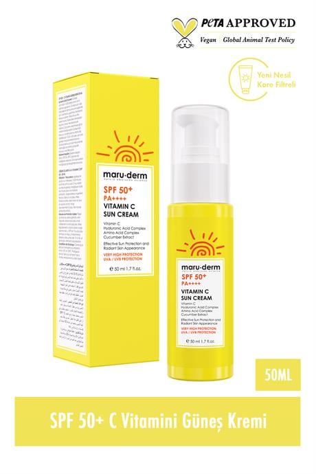 Güneş Kremi | SPF 50+ C Vitamini Güneş Kremi 50 ML | Yeni Nesil Kore Filtreleri